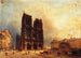 Vue du parvis de Notre-Dame - Domenico Ferri — vy av konstverket