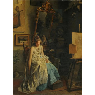 Domenico Induno - The model.webp