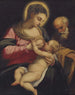 den heliga familjen - Domenico Tintoretto — vy av konstverket