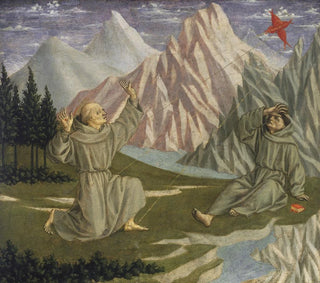 Saint François som mottar stigmata - Domenico Veneziano — vy av konstverket