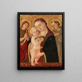 Domenico di Zanobi - Madonna and Child with Saint John the Baptist and Saint Francis.webp