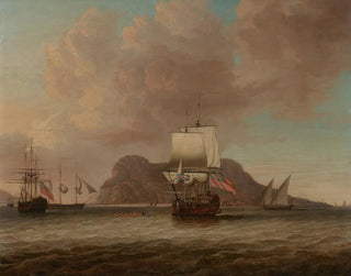 Dominic Serres - A British naval squadron off the coast of Gibraltar.webp
