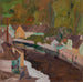 Dorf am Fluss II - Egon Schiele — vy av konstverket