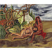 Reproduktion av målningen av två nakna i skogen (Jorden själv) - Frida Kahlo