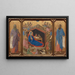 La Nativité avec les prophètes Isaïe et Ézéchiel - Duccio di Buoninsegna — inramlat konstverk på väggen