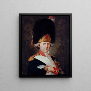 E Lussigny - Portrait dun grenadier tenant la main un billet.webp