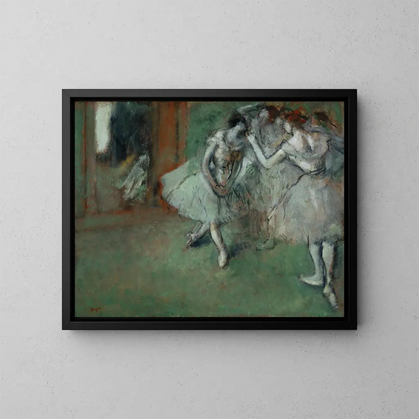 En grupp dansare - Edgar Degas — inramlat konstverk på väggen