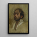 Självporträtt - Edgar Degas — inramlat konstverk på väggen