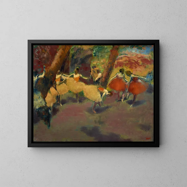 Före föreställningen - Edgar Degas — inramlat konstverk på väggen