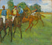Före loppet - Edgar Degas — vy av konstverket