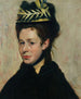 Buste de femme au chapeau de plumes - Edgar Degas — vy av konstverket
