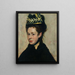 Buste de femme au chapeau de plumes - Edgar Degas — inramlat konstverk på väggen