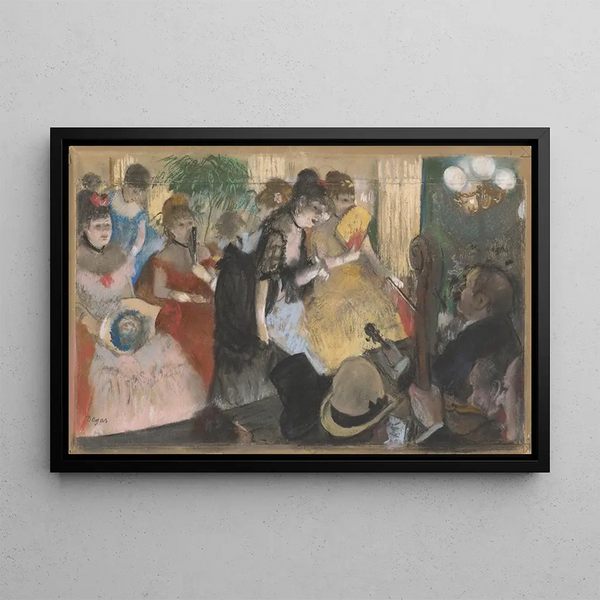 Café-Concert - Edgar Degas — inramlat konstverk på väggen