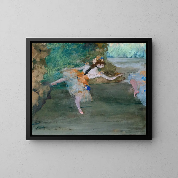 Danserska på scenen - Edgar Degas — inramlat konstverk på väggen