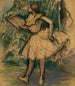 Danserska med en fan - Edgar Degas — vy av konstverket