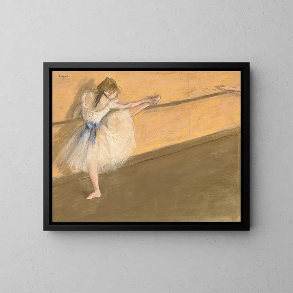 Danserska vid stången - Edgar Degas — inramlat konstverk på väggen