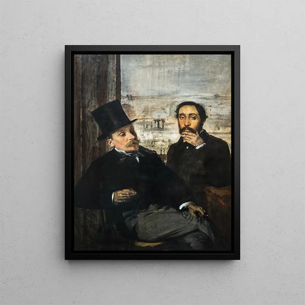 Degas och Évariste de Valernes - Edgar Degas — inramlat konstverk på väggen