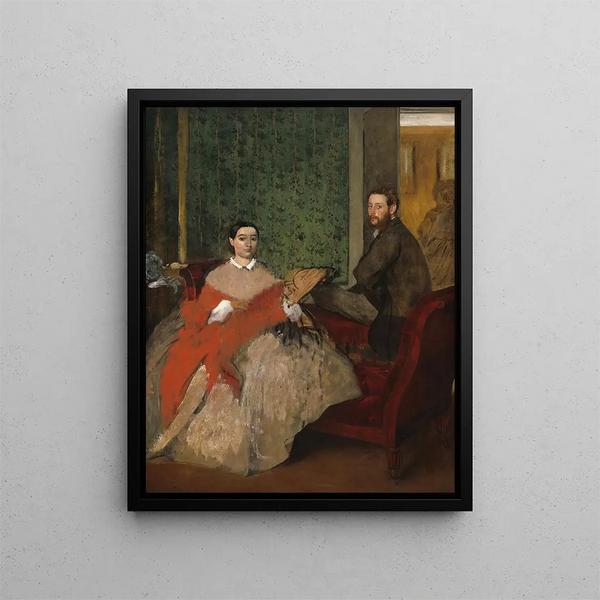 Edmondo och Thérèse Morbilli - Edgar Degas — inramlat konstverk på väggen