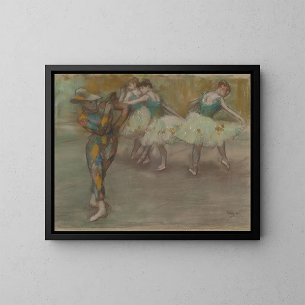 Danse d'Arlequin - Edgar Degas — inramlat konstverk på väggen
