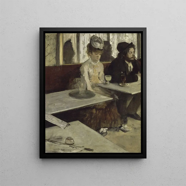 I ett café - Edgar Degas — inramlat konstverk på väggen