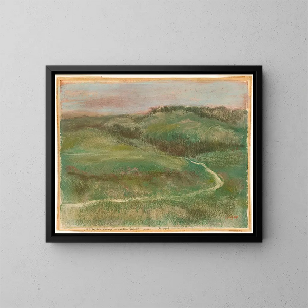 Landskap - Edgar Degas — inramlat konstverk på väggen
