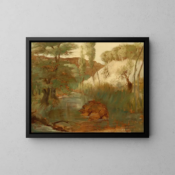 Le Sanglier - Edgar Degas — inramlat konstverk på väggen