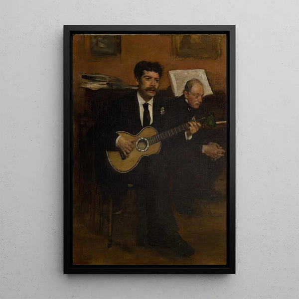 Lorenzo Pagans och Auguste De Gas - Edgar Degas — inramlat konstverk på väggen