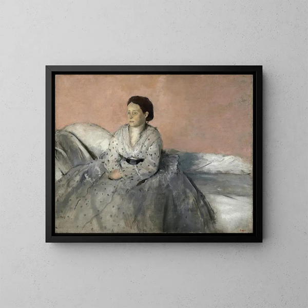Madame Ren de Gas - Edgar Degas — inramlat konstverk på väggen