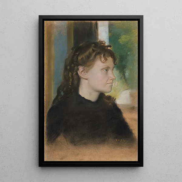 Madame Théodore Gobillard Yves Morisot 1838-1893 - Edgar Degas — inramlat konstverk på väggen