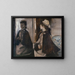 Madame Jeantaud dans le miroir - Edgar Degas — inramlat konstverk på väggen