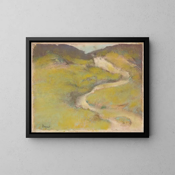 Sentier dans un champ - Edgar Degas — inramlat konstverk på väggen