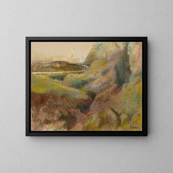 Landskap - Edgar Degas — inramlat konstverk på väggen