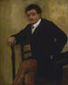 porträtt av en man som sitter - Edgar Degas — vy av konstverket
