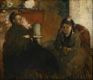 porträtt av Mme Lisle och Mme Loubens - Edgar Degas — vy av konstverket