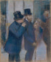 Portraits à la Bourse (Konflikt de cas) - Edgar Degas — vy av konstverket