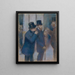 Portraits à la Bourse (Konflikt de cas) - Edgar Degas — inramlat konstverk på väggen