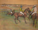 hästkapplöpning - Edgar Degas — vy av konstverket