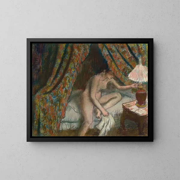 Retraite - Edgar Degas — inramlat konstverk på väggen