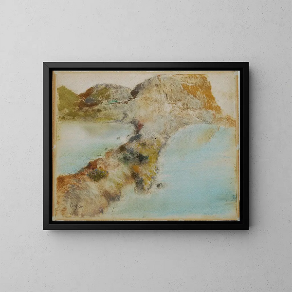 Côte rocheuse - Edgar Degas — inramlat konstverk på väggen