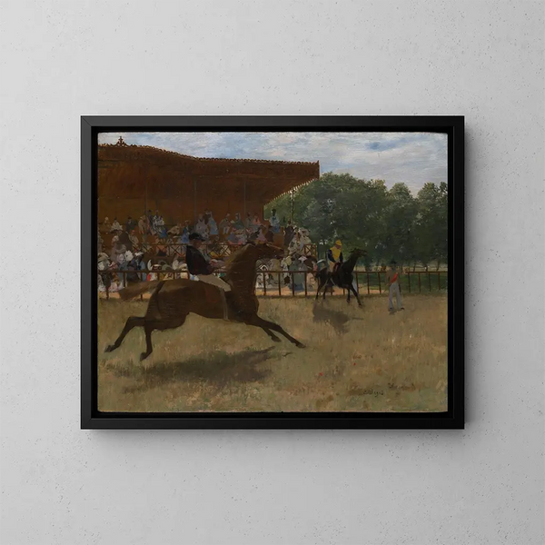Le Faux Départ - Edgar Degas — inramlat konstverk på väggen