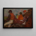Les jockeys - Edgar Degas — inramlat konstverk på väggen