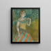 Le chanteur en vert - Edgar Degas — inramlat konstverk på väggen