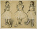 Tre studier av en dansare i fjärde position - Edgar Degas — vy av konstverket