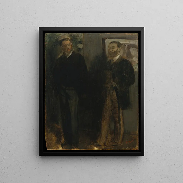 Två män - Edgar Degas — inramlat konstverk på väggen