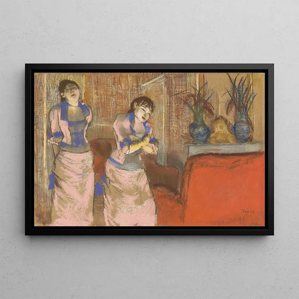 Två kvinnor - Edgar Degas — inramlat konstverk på väggen