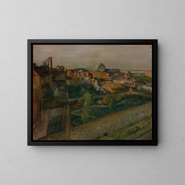 Vue de Saint-Valery-sur-Somme - Edgar Degas — inramlat konstverk på väggen