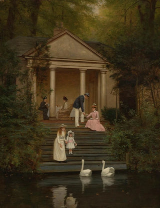 Edith Hayllar - Feeding the swans.webp