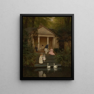 Edith Hayllar - Feeding the swans.webp