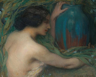 kvinna med eukalyptus - Edmond François Aman-Jean — vy av konstverket