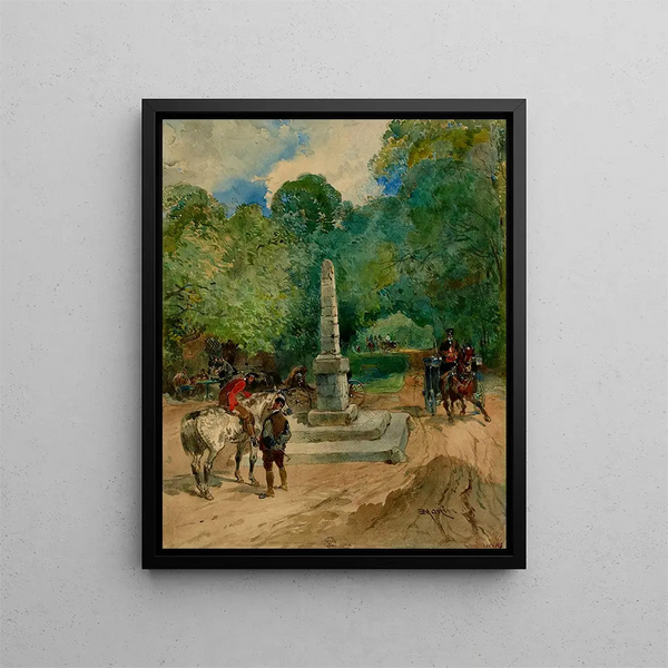 Edmond Morin - La promenade au Pr Catelan la croix Catelan.webp